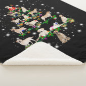 Labrador Weihnachtsbaum bedeckt durch Blitzlicht Sherpadecke (3/4)