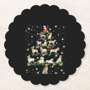 Labrador Weihnachtsbaum bedeckt durch Blitzlicht Untersetzer