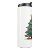 Labrador-Weihnachtsbaum-Helfer Thermosbecher (Nach links gedreht)