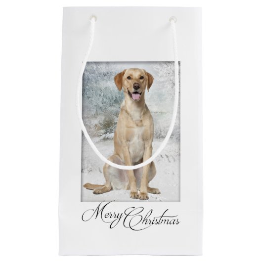 Labrador-Weihnachtsgeschenk-Tasche Kleine Geschenktüte (Vorderseite)