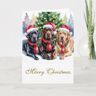 Labrador-Weihnachtsgrußkarte Karte