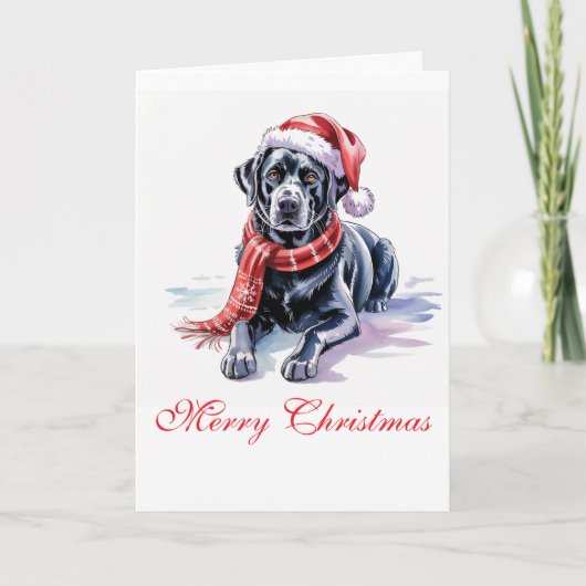 Labrador-Weihnachtsgrußkarte Karte (Vorderseite)