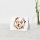 Labrador-Weihnachtskranz Festiver Hund Karte (Vorderseite)