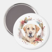 Labrador-Weihnachtskranz Festlicher Hund Magnet (Vorderseite/Rückseite)