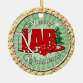 LABRADOR-WEIHNACHTSlabor Keramikornament (Vorne)