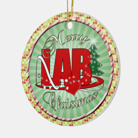 LABRADOR-WEIHNACHTSlabor Keramikornament (Links)