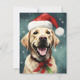 Labrador Weihnachtsmalerei Feiertagskarte