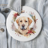 Labrador Weihnachtsmann Button (Beispiel)