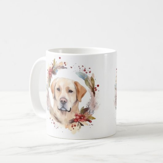 Labrador Weihnachtsmann Kaffeetasse (Vorderseite Links)
