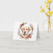 Labrador Weihnachtsmann Karte (Gelbe Blume)
