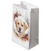 Labrador Weihnachtsmann Kleine Geschenktüte (Rückseite Schrägansicht)