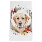 Labrador Weihnachtsmann Kleine Geschenktüte (Vorderseite)
