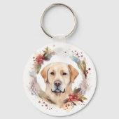 Labrador Weihnachtsmann Schlüsselanhänger (Vorderseite)