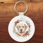 Labrador Weihnachtsmann Schlüsselanhänger (Rückseite)