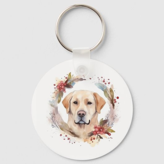 Labrador Weihnachtsmann Schlüsselanhänger (Rückseite)
