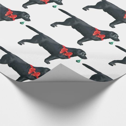 Labrador-WeihnachtsPackpapier Geschenkpapier (Ecke)