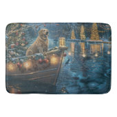 Labrador Weihnachtsreise Badematte (Vorderseite)