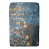 Labrador Weihnachtsreise Badematte (Vorderseite Vertikal)