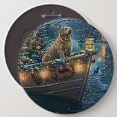 Labrador Weihnachtsreise Button (Vorne & Hinten)