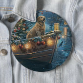 Labrador Weihnachtsreise Button (Beispiel)