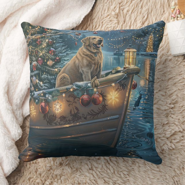 Labrador Weihnachtsreise Kissen (Decke)