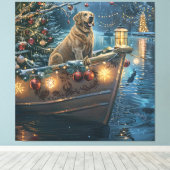 Labrador Weihnachtsreise Leinwanddruck (Insitu (Holzboden))