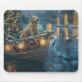 Labrador Weihnachtsreise Mousepad (Vorne)