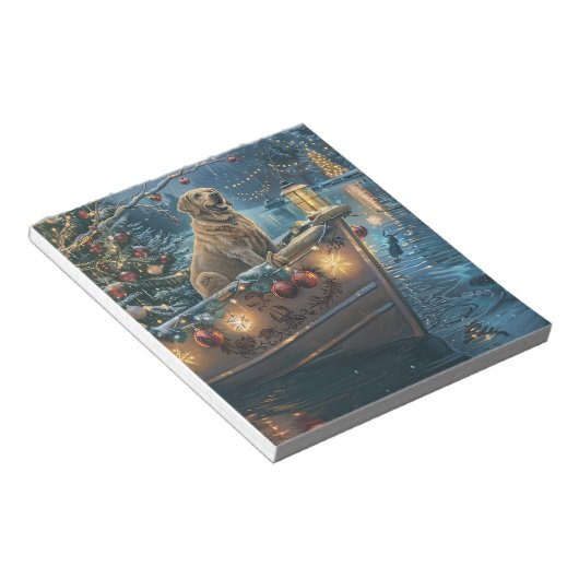 Labrador Weihnachtsreise Notizblock (angewinkelt)