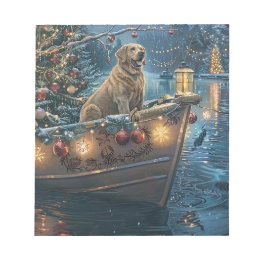 Labrador Weihnachtsreise Notizblock (Vorderseite)