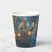 Labrador Weihnachtsreise Pappbecher (Vorderseite)