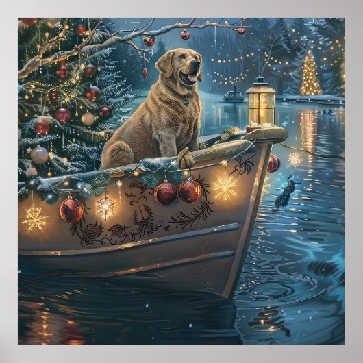 Labrador Weihnachtsreise Poster (Vorne)