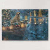 Labrador Weihnachtsreise Puzzle (Horizontal)
