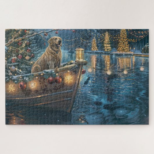Labrador Weihnachtsreise Puzzle (Horizontal)