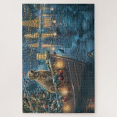 Labrador Weihnachtsreise Puzzle (Vertikal)