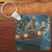 Labrador Weihnachtsreise Schlüsselanhänger (Vorderseite)