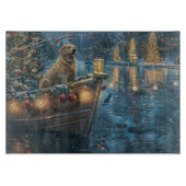 Labrador Weihnachtsreise Schneidebrett (Vorderseite)