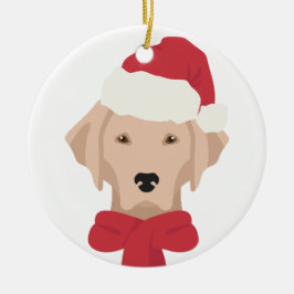 Labrador Weihnachtsschmuck. Schneeflocke Dekoratio Keramik Ornament