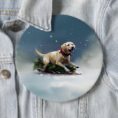 Labrador Weihnachtsschnee Winter Button (Beispiel)
