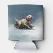 Labrador Weihnachtsschnee Winter Dosenkühler (Rückseite)