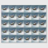 Labrador Weihnachtsschnee Winter Geschenkpapier (Flach)