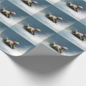 Labrador Weihnachtsschnee Winter Geschenkpapier (Ecke)