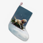 Labrador Weihnachtsschnee Winter Kleiner Weihnachtsstrumpf (Vorderansicht (hängend))