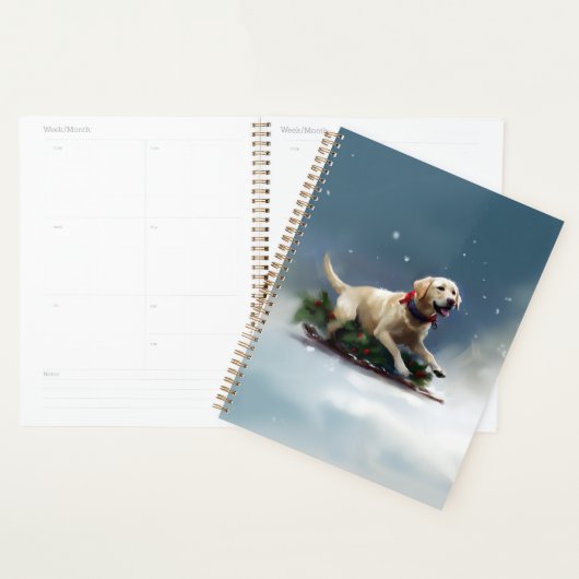 Labrador Weihnachtsschnee Winter Planer (Anzeige)