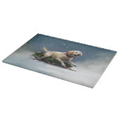 Labrador Weihnachtsschnee Winter Schneidebrett (Ecke)