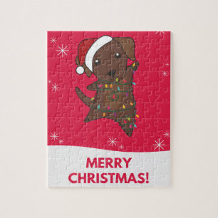 Labrador Weihnachtsschnee Wintertiere Hunde Jigsaw Puzzle