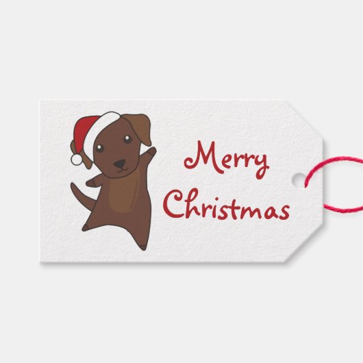 Labrador Weihnachtsschnee Wintertiere Hunde Trucke Geschenkanhänger (Vorderseite (Horizontal))