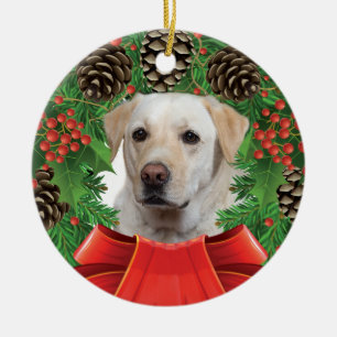 Labrador-Weihnachtsverzierung Keramik Ornament
