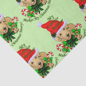 Labrador Welpe Weihnachtszettel Seidenpapier (Detail)
