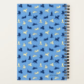 Labrador Welpen auf Blue Small Custom Spiral Noteb Notizblock (Rückseite)