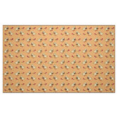 Labrador-Welpen-Blumen-Korb-Cartoon Stoff (Fat Quarter (45,7 x 55,9 cm))